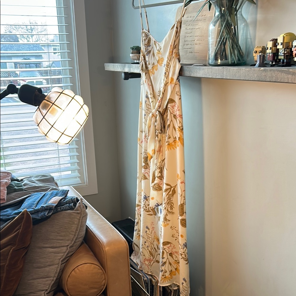 Cream and Brown long dress